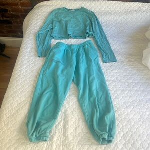Pangaia ocean blue collection sweatsuit set